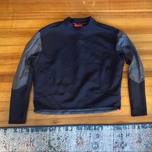 Nike Women’s Black and Gray Sweater Jacket - Medium